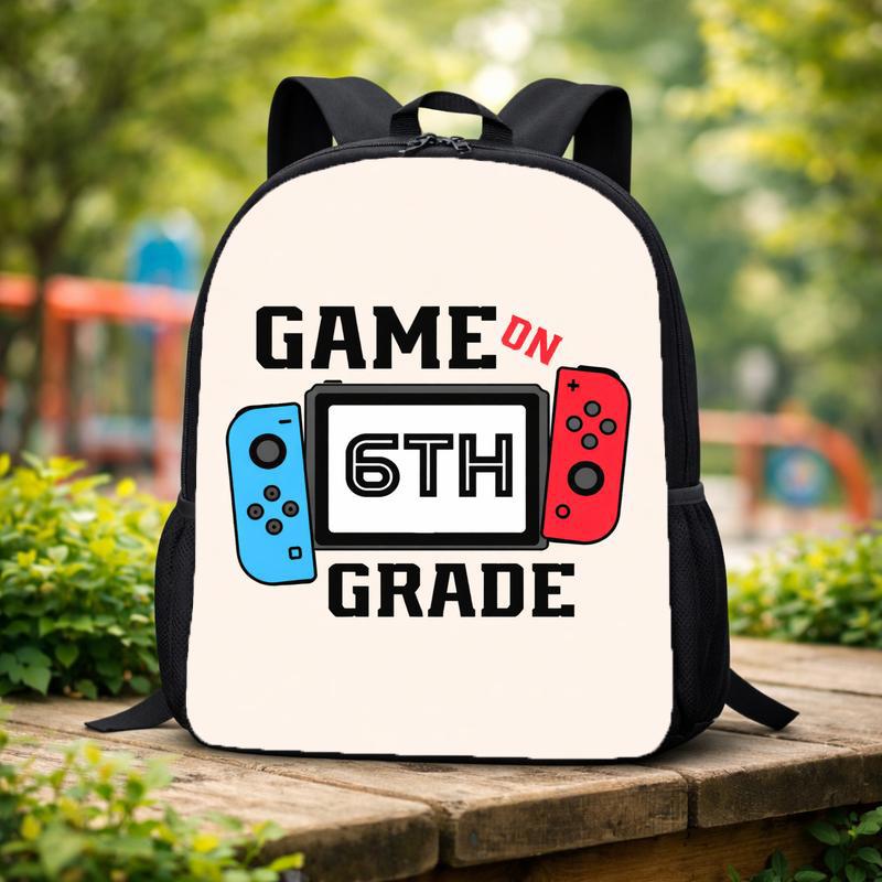 Game On 6th Grade Backpack - Cool Gamer School Style Custom Backpack