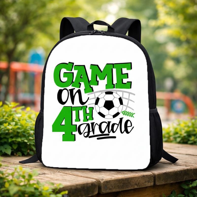 Game On 4th Grade Soccer Backpack - Back To School Sports Spririt Custom Backpack
