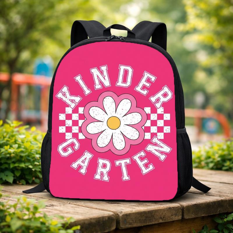 Girls Kindergarten Backpack - Daisy Checkerboard Cute Style Custom Backpack