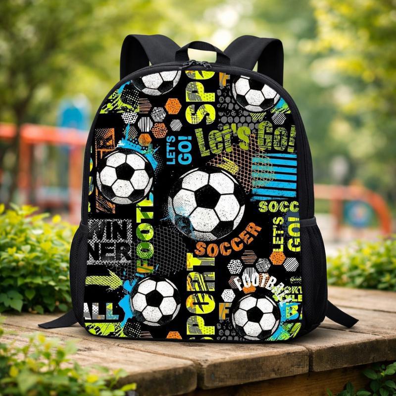 Grunge Soccer Pattern Backpack - Cool Back To School Custom Backpack Grunge Soccer Pattern Backpack - Cool Back To School Custom Backpack
