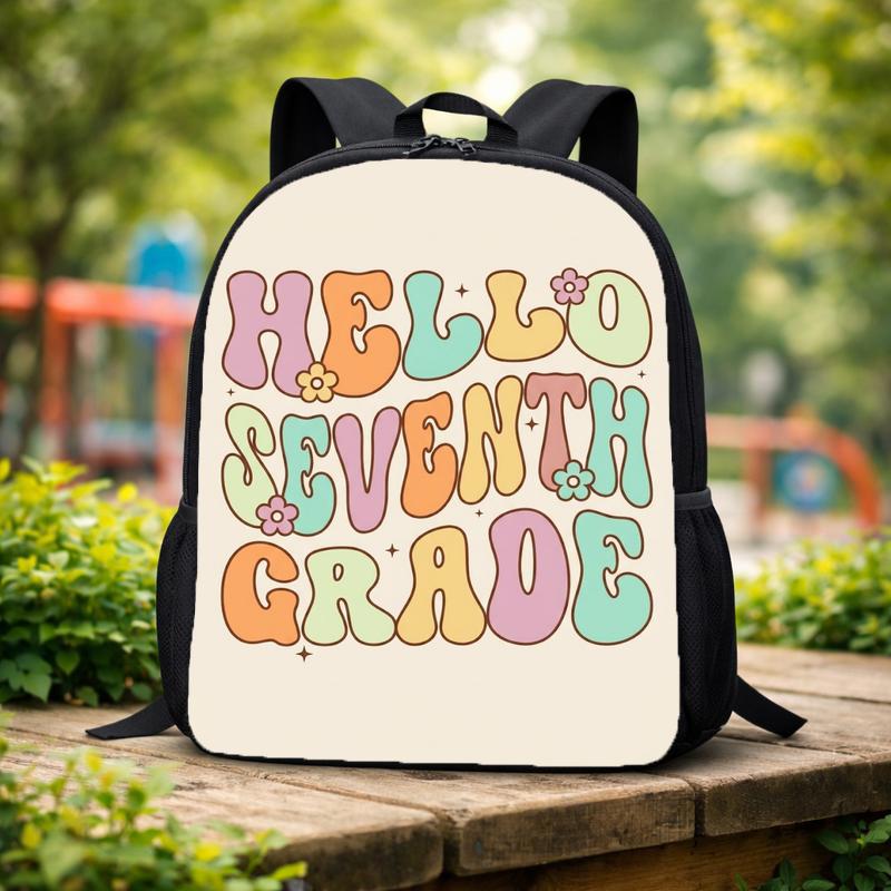 Hello 7th Grade Backpack - Middle School Back To School Fun Custom Backpack Hello 7th Grade Backpack - Middle School Back To School Fun Custom Backpack