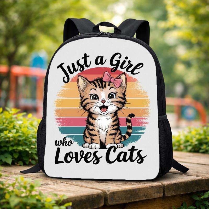 Just A Girl Who Loves Cats Custom Backpack