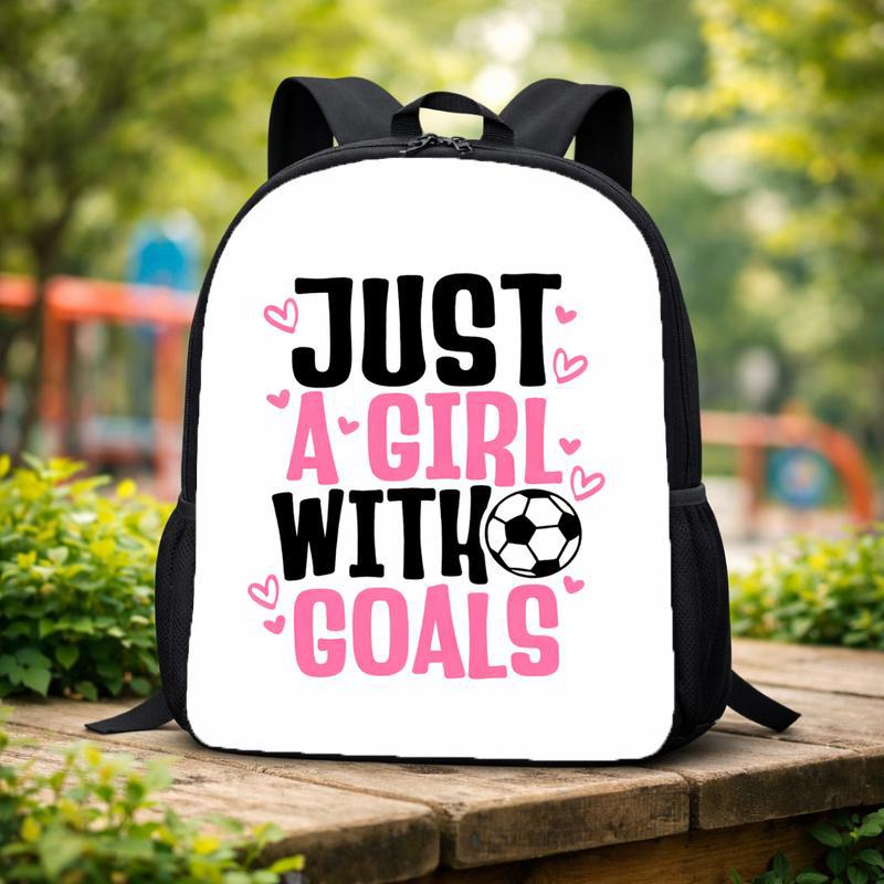 Just A Girl Who Loves Soccer Backpack - Cute School Gift Custom Backpack Just A Girl Who Loves Soccer Backpack - Cute School Gift Custom Backpack