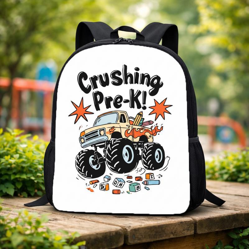 Kids Monster Truck Backpack - Back To School Pre-K Gift Custom Backpack