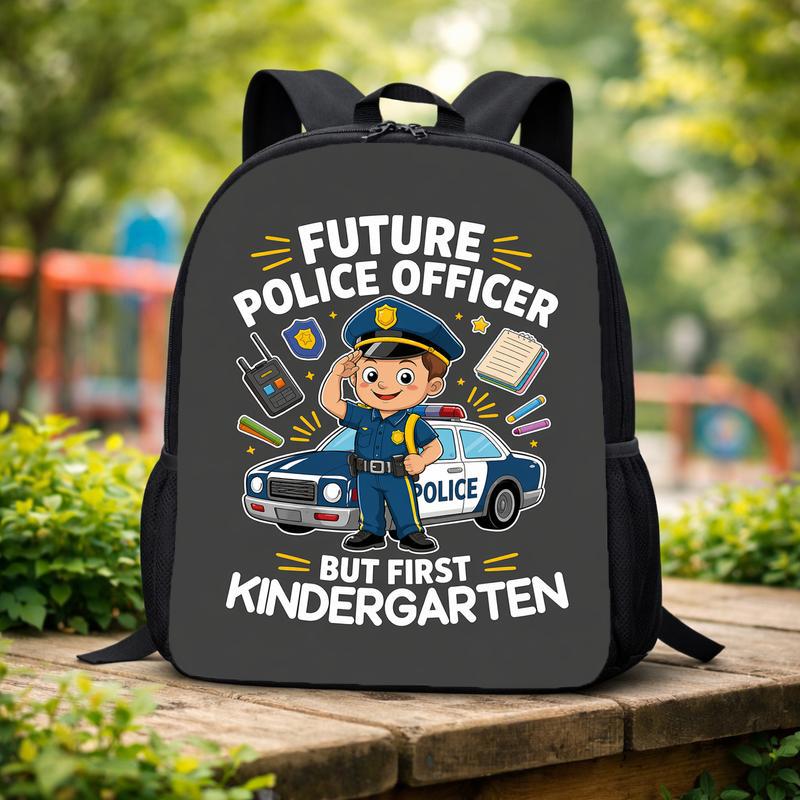 Kids Police Backpack - Future Officer Back To School Gift Custom Backpack
