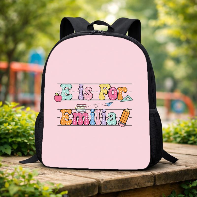 Kindergarten Back To School Backpack - Custom Initial Girl Gift Custom Backpack Kindergarten Back To School Backpack - Custom Initial Girl Gift Custom Backpack