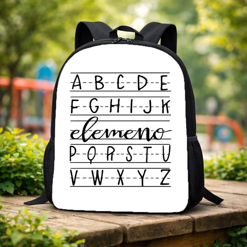 Kindergarten Backpack - Alphabet Writing Learning Style Custom Backpack