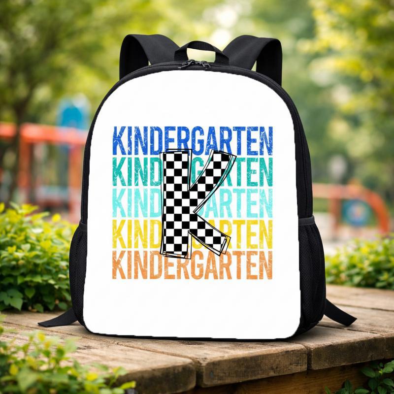 Kindergarten Backpack - Letter K Back To School Kids Custom Backpack Kindergarten Backpack - Letter K Back To School Kids Custom Backpack