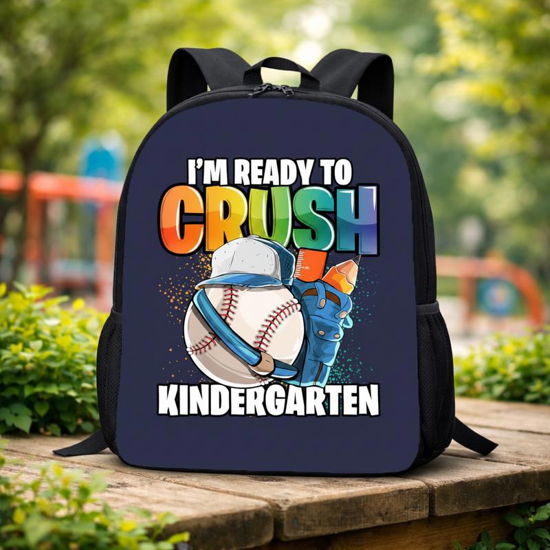 Kindergarten Baseball Backpack - I'm Ready To Crush School Custom Backpack