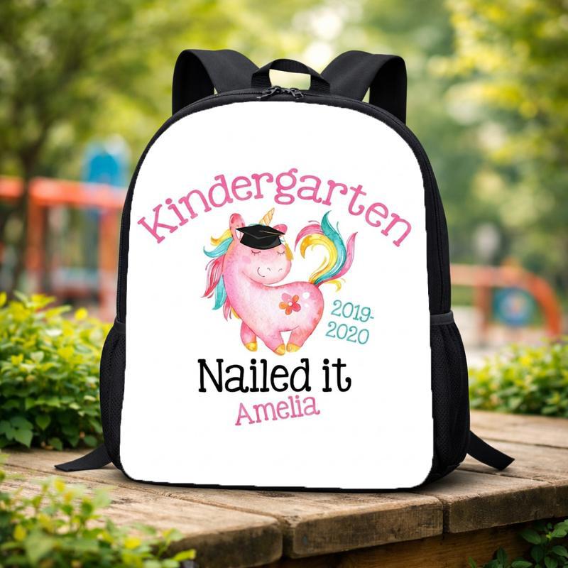 Kindergarten Nailed It Unicorn Backpack - Cute Back To School Custom Backpack Kindergarten Nailed It Unicorn Backpack - Cute Back To School Custom Backpack