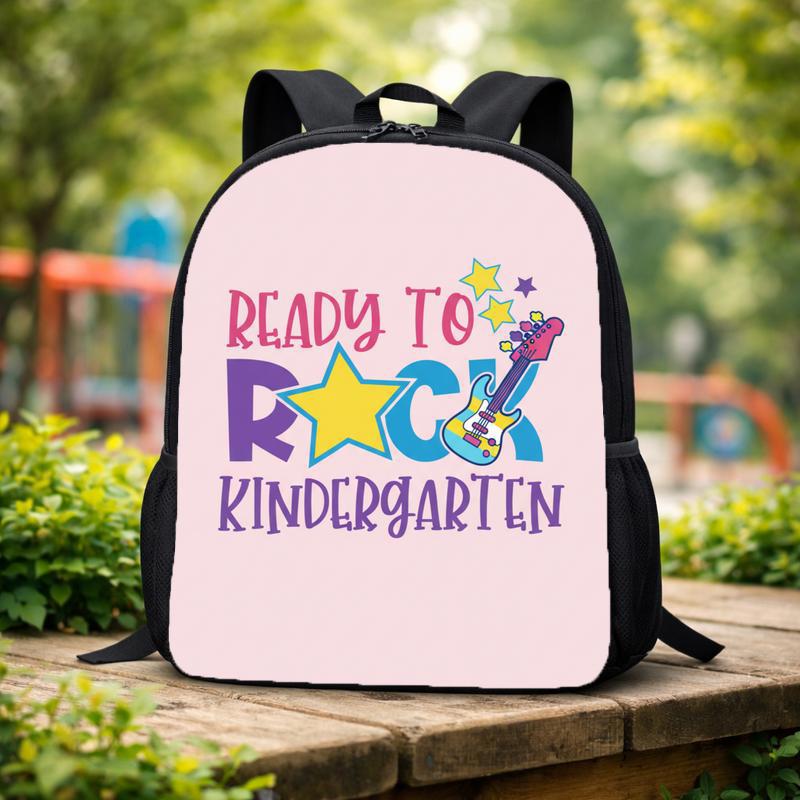 Kindergarten Rock Backpack - Cute First Day School Bag Custom Backpack