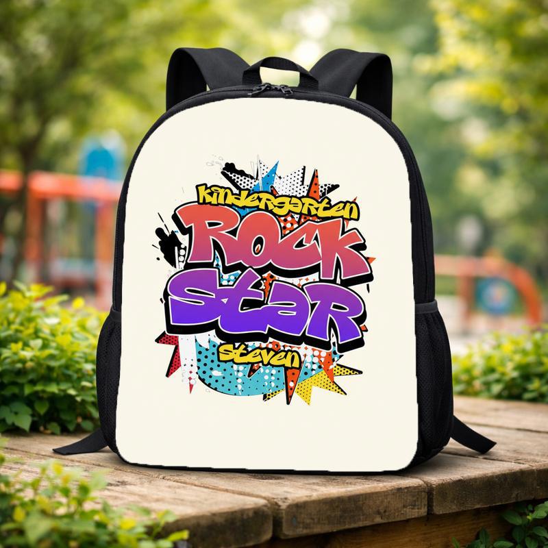 Kindergarten Rock Star Backpack - Personalized Students Bag Custom Backpack Kindergarten Rock Star Backpack - Personalized Students Bag Custom Backpack