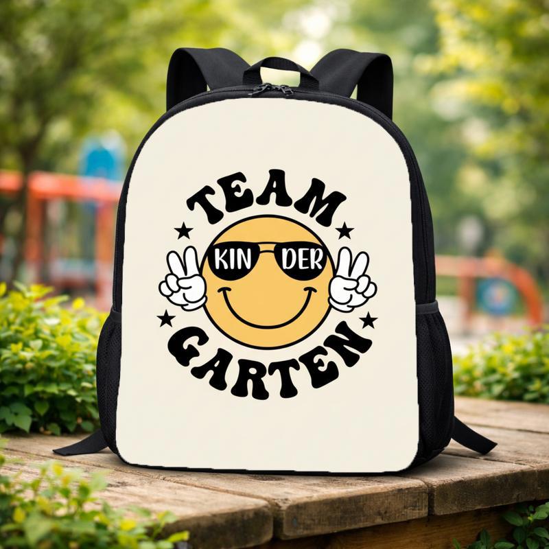 Kindergarten Squad Backpack - Smiley Face School Style Custom Backpack