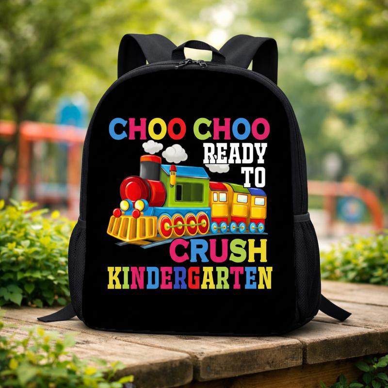 Kindergarten Train Backpack - Ready To Crush School Design Custom Backpack