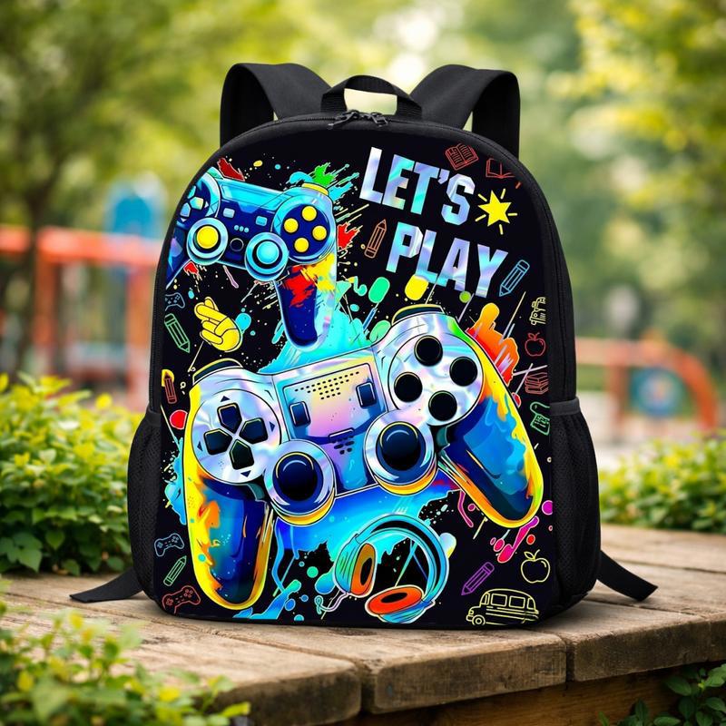 Let’s Play Gamer Backpack - Color Splash Back To School Custom Backpack Let’s Play Gamer Backpack - Color Splash Back To School Custom Backpack