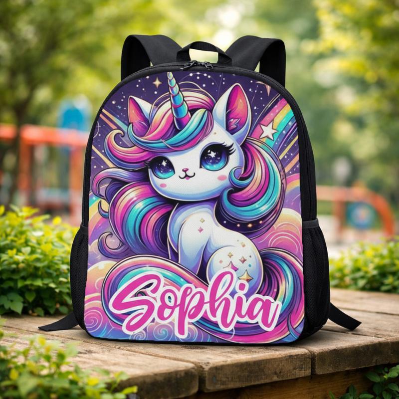 Magical Unicorn Backpack - Custom Name Back To School Bag Custom Backpack Magical Unicorn Backpack - Custom Name Back To School Bag Custom Backpack
