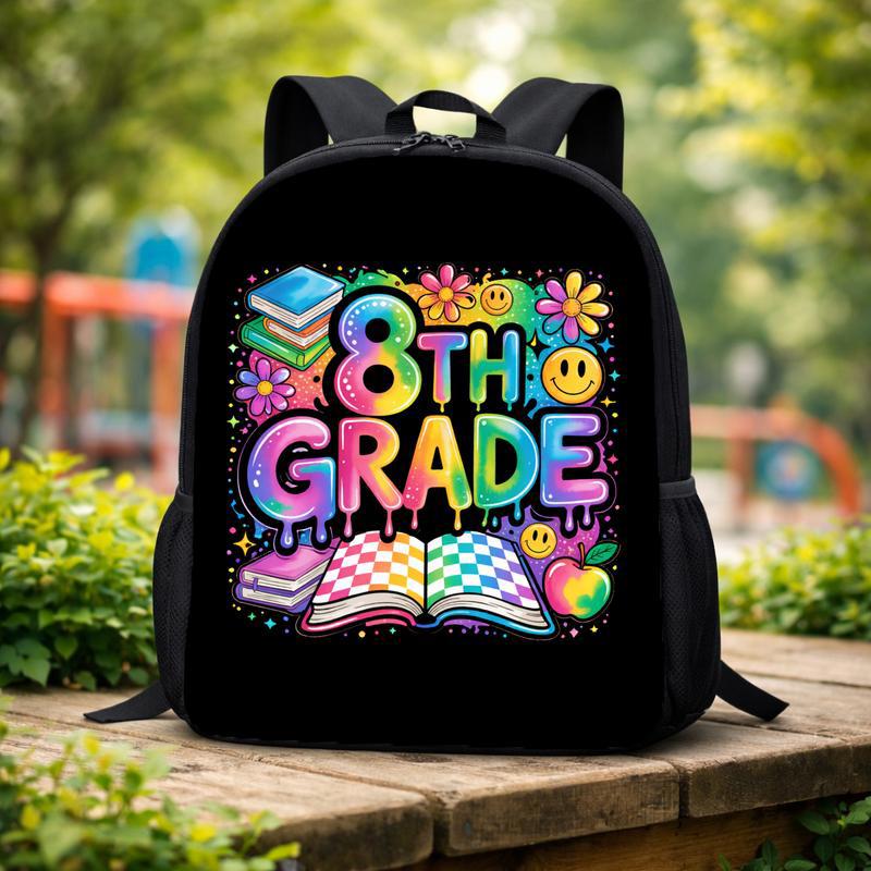 Middle School 8th Grade Backpack - Bright Back To School Fun Custom Backpack Middle School 8th Grade Backpack - Bright Back To School Fun Custom Backpack