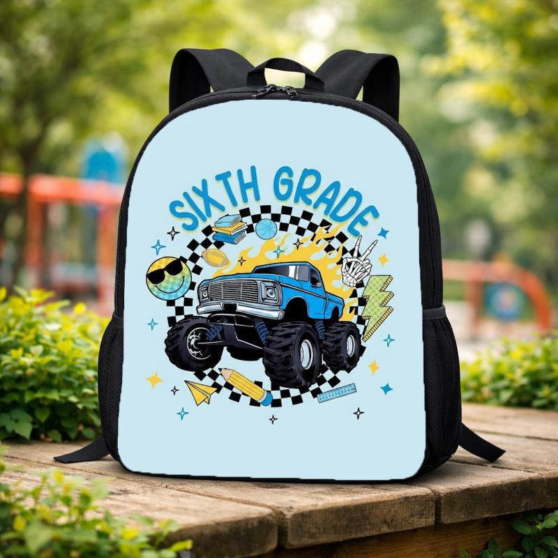 Middle School 6th Grade Backpack - Cool Monster Truck Style Custom Backpack Middle School 6th Grade Backpack - Cool Monster Truck Style Custom Backpack