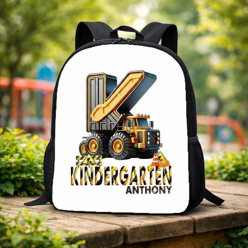 Personalized Dump Truck Backpack - Kindergarten Boy Gift Custom Backpack Personalized Dump Truck Backpack - Kindergarten Boy Gift Custom Backpack