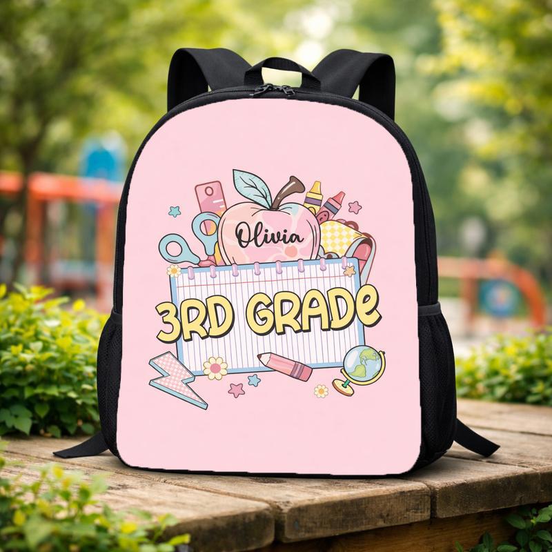 Personalized Elementary School Name Backpack - Cute Gift For Girls Custom Backpack