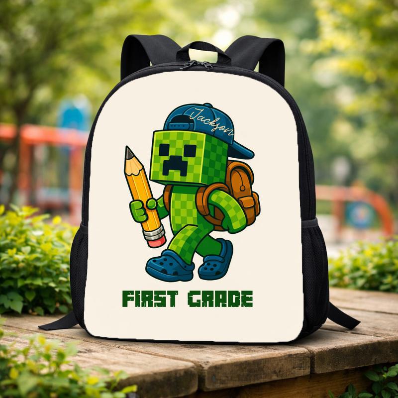 Personalized Gamer Backpack - First Grade Adventure School Fun Custom Backpack Personalized Gamer Backpack - First Grade Adventure School Fun Custom Backpack