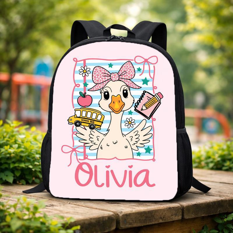 Personalized Goose Backpack - Cute Back To School Kids Custom Backpack