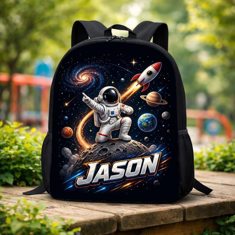 Personalized Kids Backpack - Astronaut Galaxy Rocket Name Custom Backpack Personalized Kids Backpack - Astronaut Galaxy Rocket Name Custom Backpack
