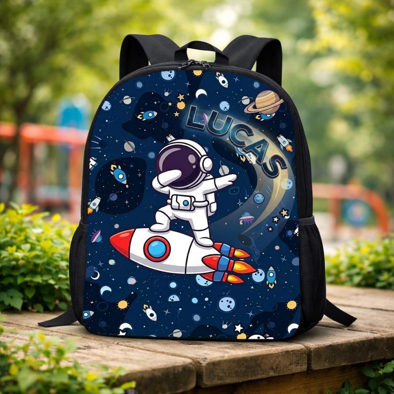 Personalized Kids Backpack - Astronaut Rocket Space Theme Custom Backpack Personalized Kids Backpack - Astronaut Rocket Space Theme Custom Backpack
