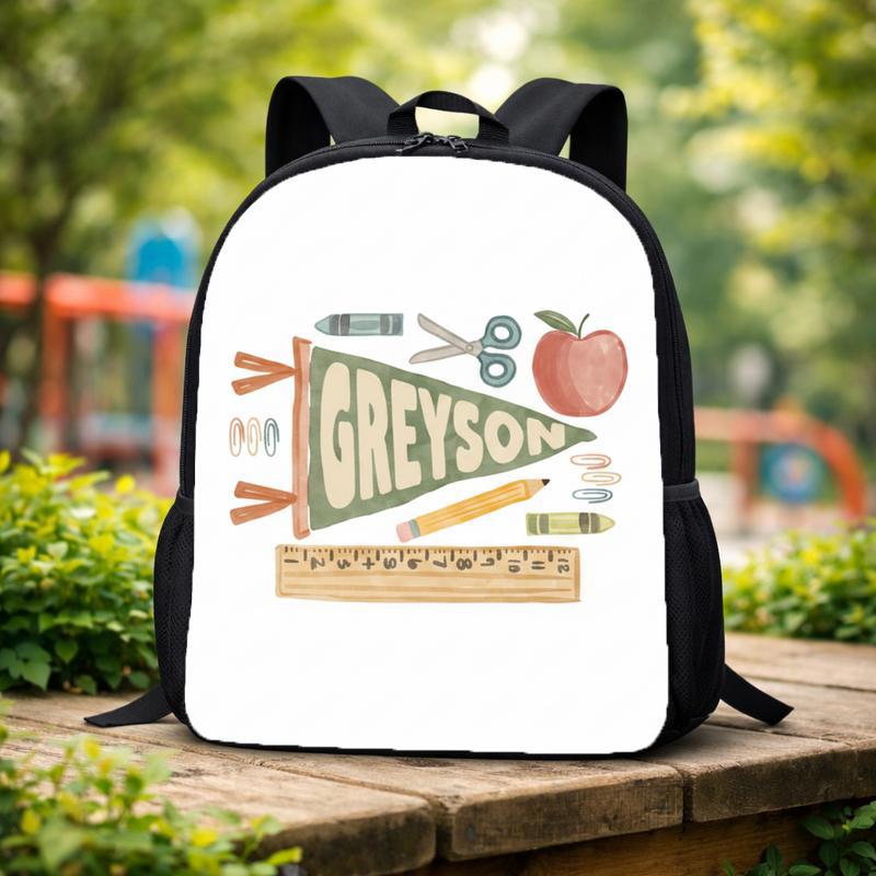 Personalized Kids Backpack - Elementary School Name Pennant Custom Backpack Personalized Kids Backpack - Elementary School Name Pennant Custom Backpack