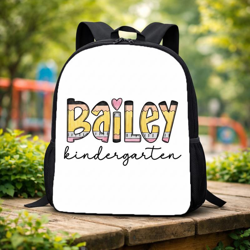 Personalized Kindergarten Backpack - Name Pencil Design Custom Backpack Personalized Kindergarten Backpack - Name Pencil Design Custom Backpack
