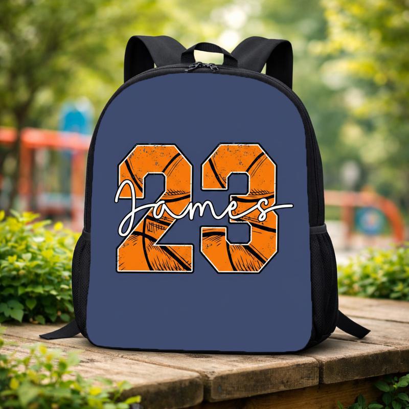 Personalized Number Basketball Backpack - Cool Back To School Kids Custom Backpack