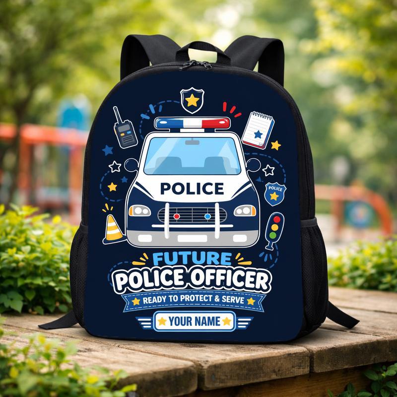 Personalized Police Car Backpack - Back To School Hero Kids Custom Backpack Personalized Police Car Backpack - Back To School Hero Kids Custom Backpack