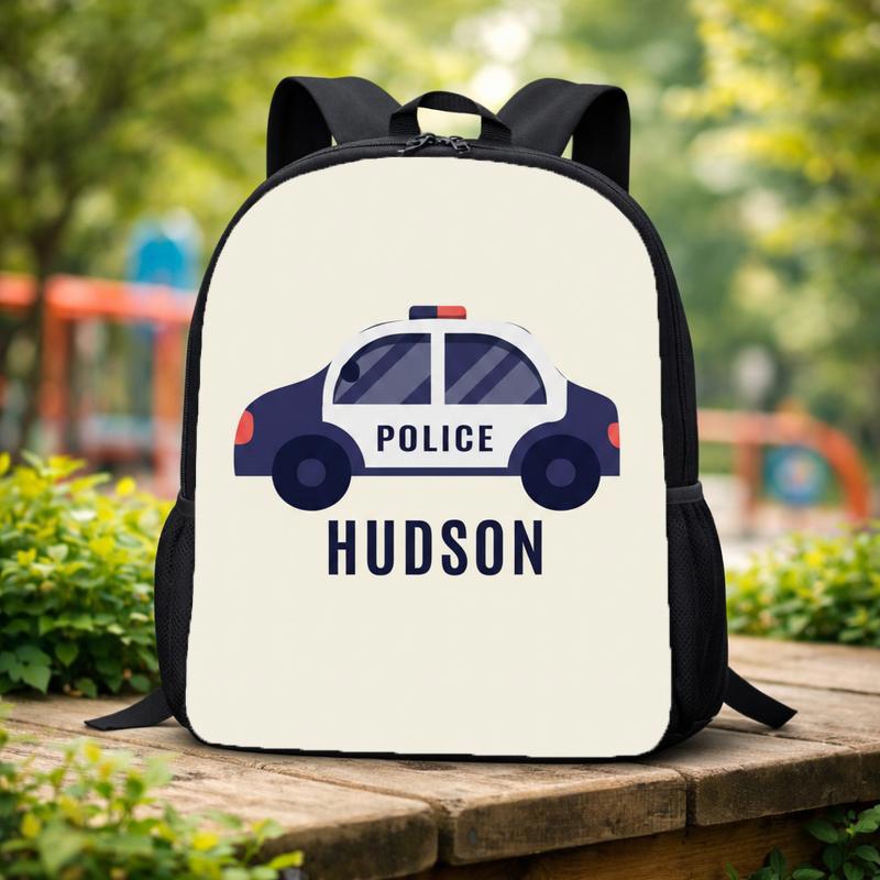 Personalized Police Car Backpack - Back To School Kids Custom Backpack Personalized Police Car Backpack - Back To School Kids Custom Backpack
