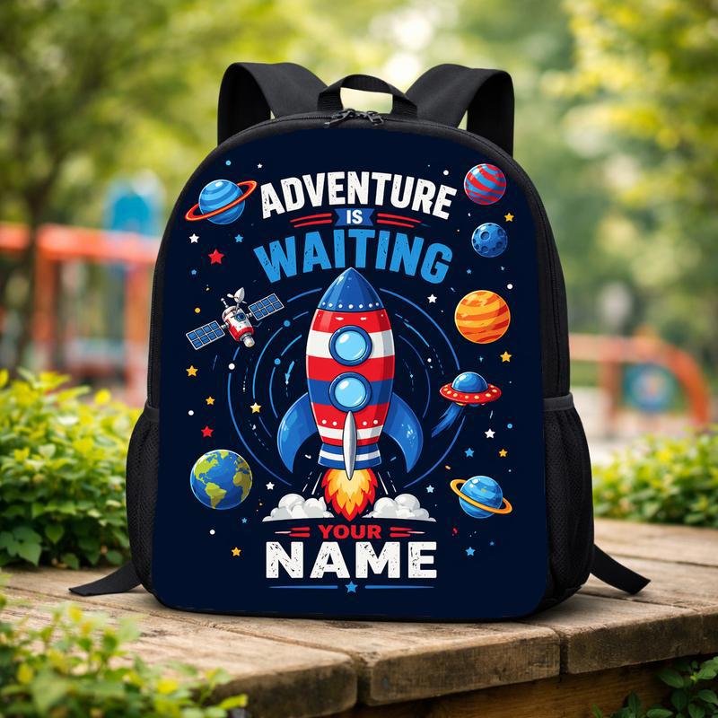 Personalized Rocket School Backpack Kids - Adventure Is Waiting Custom Backpack Personalized Rocket School Backpack Kids - Adventure Is Waiting Custom Backpack