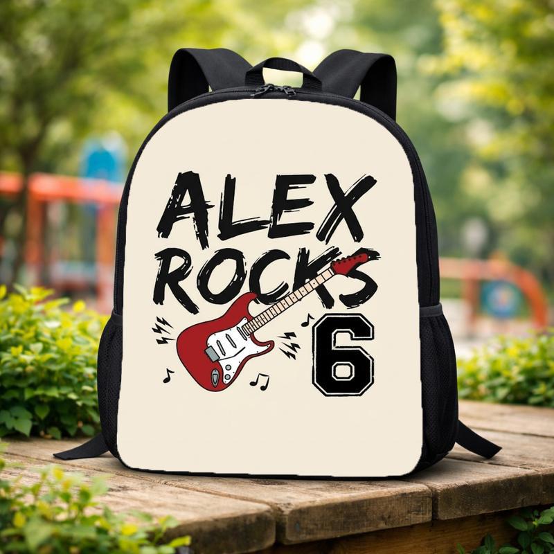 Personalized Rockstar Backpack For Kids With Name & Age Custom Backpack