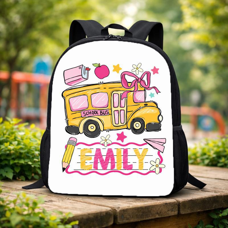 Personalized School Bus Backpack - Cute Kids Style Custom Backpack Personalized School Bus Backpack - Cute Kids Style Custom Backpack