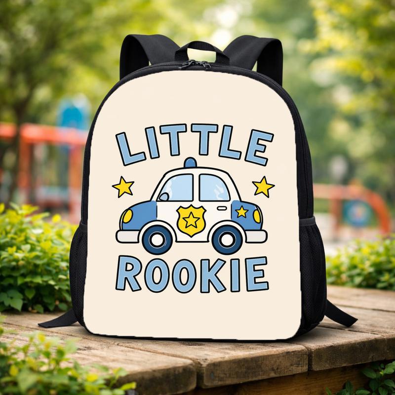 Police Car Backpack - Little Rookie Back To School Kids Custom Backpack Police Car Backpack - Little Rookie Back To School Kids Custom Backpack