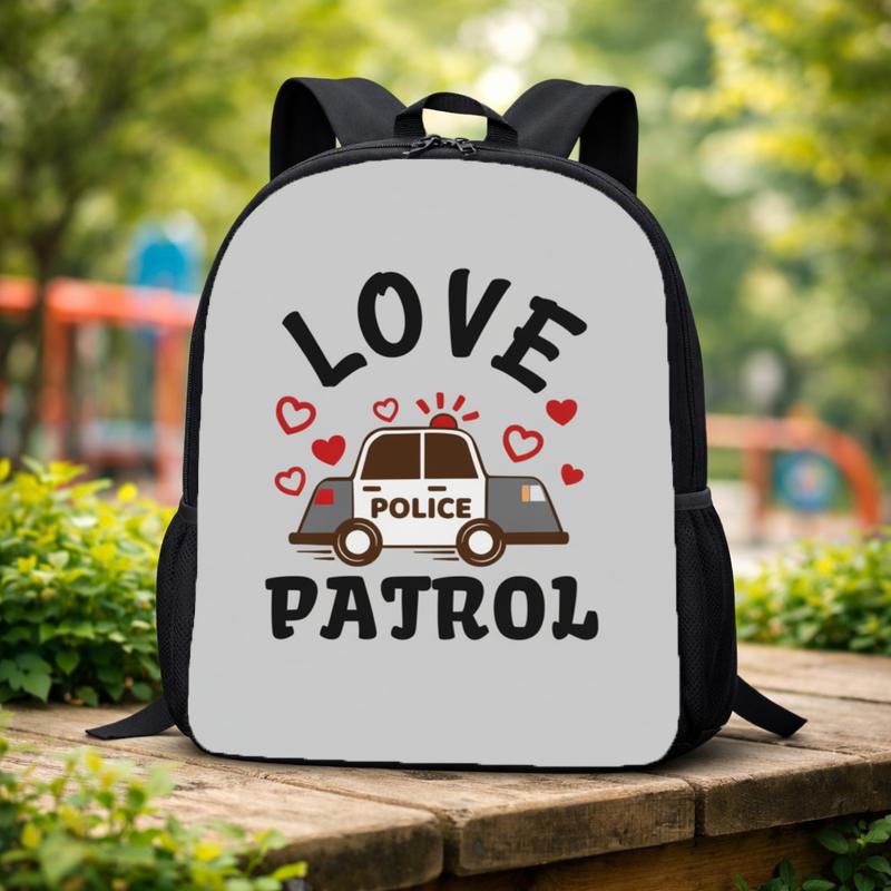 Police Car Backpack - Love Patrol Back To School Kids Gift Custom Backpack