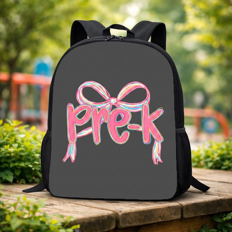 Pre-K Bow Backpack - Cute Back To School Kids Custom Backpack