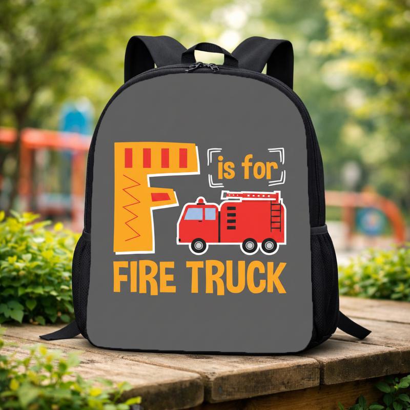 Preschool Fire Truck Backpack - Alphabet Learning Kids Bag Custom Backpack Preschool Fire Truck Backpack - Alphabet Learning Kids Bag Custom Backpack