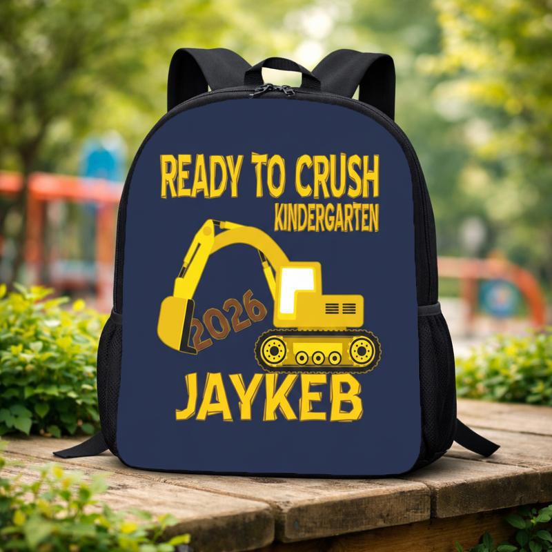 Ready To Crush Kindergarten Backpack For Boys - Custom Name Custom Backpack Ready To Crush Kindergarten Backpack For Boys - Custom Name Custom Backpack