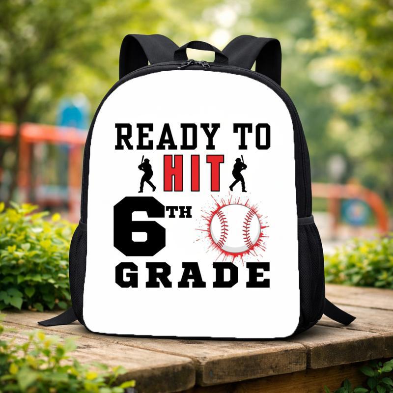 Ready To Hit Baseball Backpack - Back To School 6th Grade Custom Backpack
