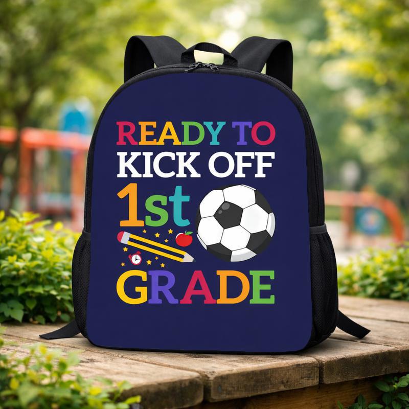 Ready To Kick Off 1st Grade - Soccer Backpack For Kids Custom Backpack Ready To Kick Off 1st Grade - Soccer Backpack For Kids Custom Backpack