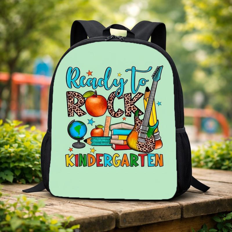 Ready To Rock Kindergarten Backpack - Cute School Icons Custom Backpack