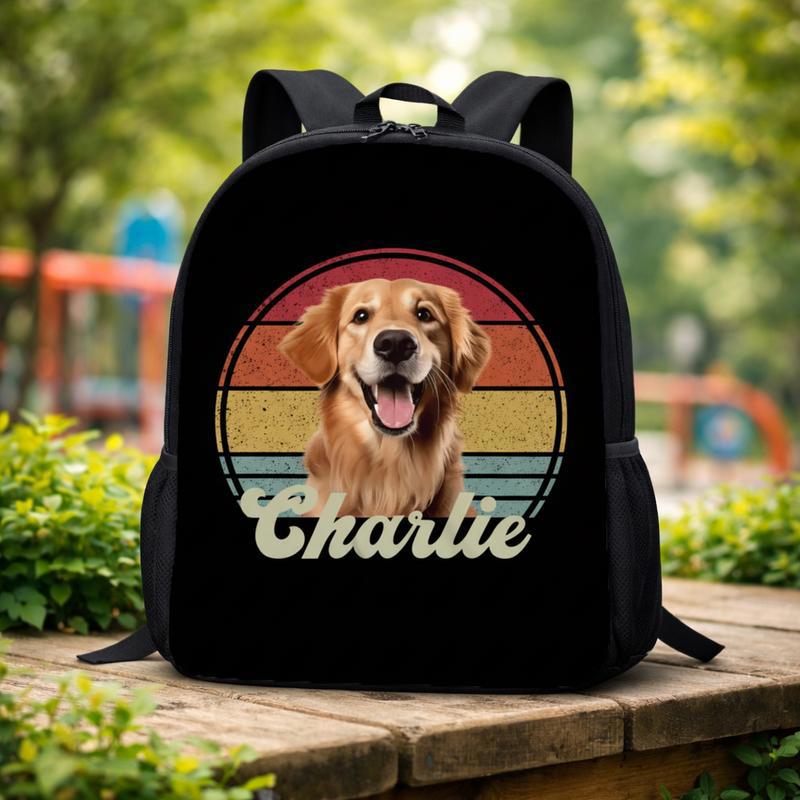 Retro Custom Dog Portrait Custom Backpack Retro Custom Dog Portrait Custom Backpack