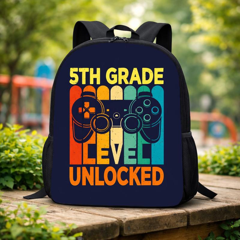 Retro Custom Grade Gamer Backpack - Level Up School Year Custom Backpack