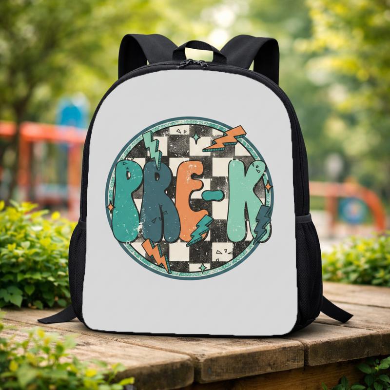 Retro Pre-K Backpack - Checkerboard Kids School Style Custom Backpack Retro Pre-K Backpack - Checkerboard Kids School Style Custom Backpack