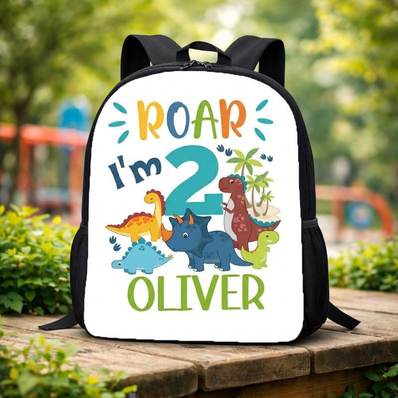 Roar I'm 2 Backpack - Personalized Dino Kids Gift Custom Backpack Roar I'm 2 Backpack - Personalized Dino Kids Gift Custom Backpack