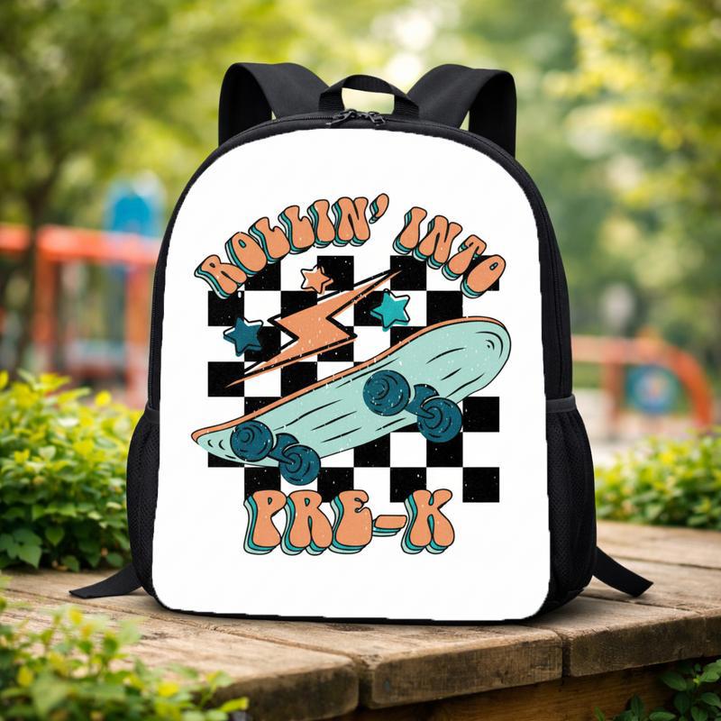 Rollin Into Pre-K Backpack - Cool Kids Skateboard Back To School Custom Backpack Rollin Into Pre-K Backpack - Cool Kids Skateboard Back To School Custom Backpack