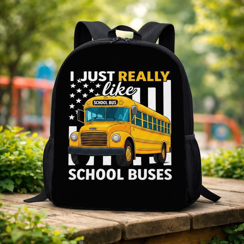 School Bus Lover Backpack - Back To School Kids Gift Custom Backpack